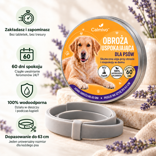 Calmivo™ – Obroża Uspokajająca z Feromonami dla Psa