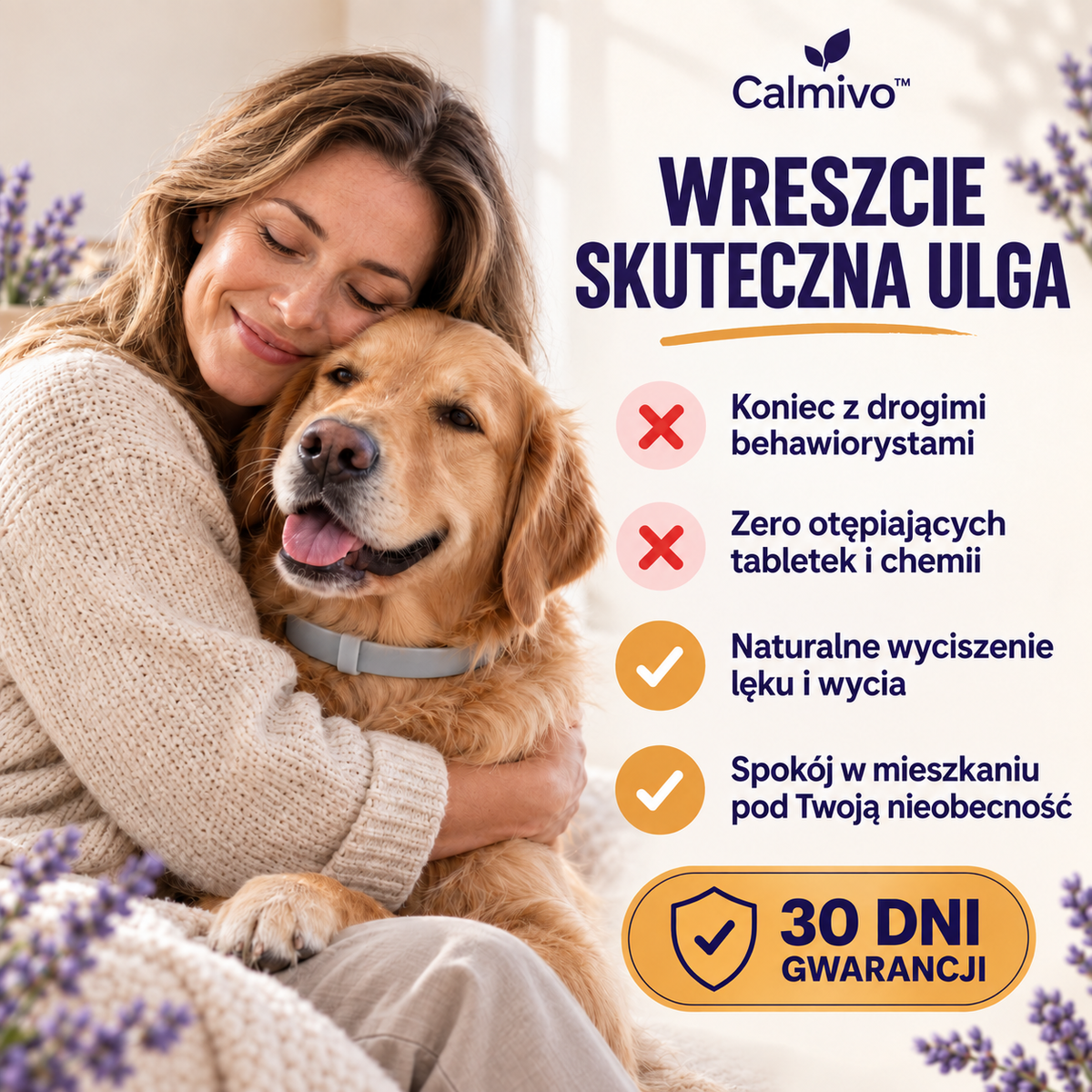 Calmivo™ – Obroża Uspokajająca z Feromonami dla Psa