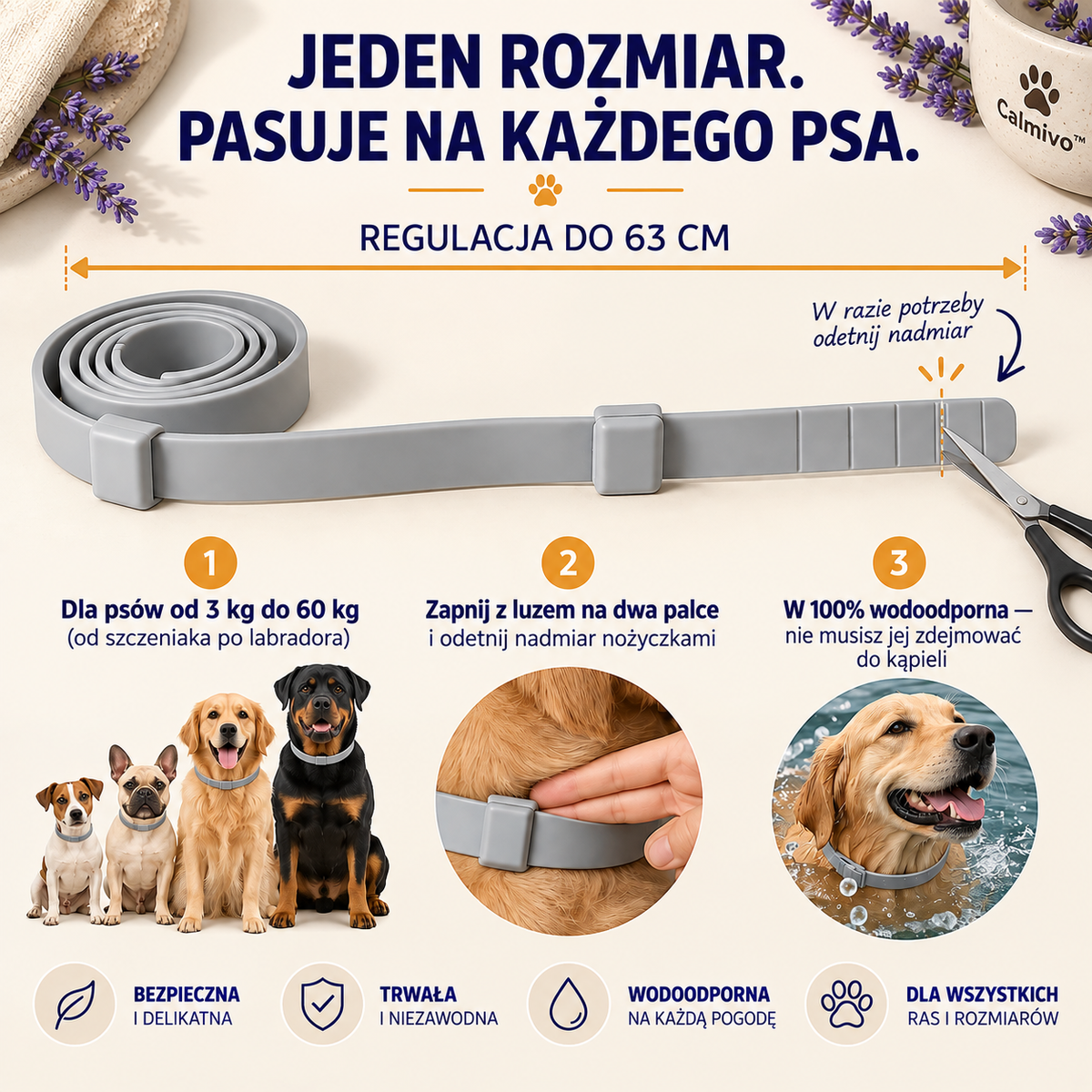 Calmivo™ – Obroża Uspokajająca z Feromonami dla Psa