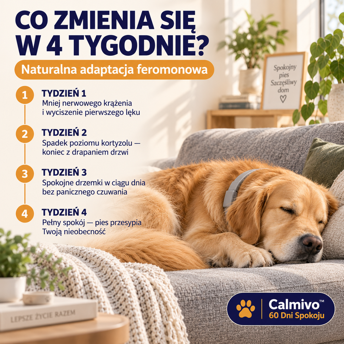 Calmivo™ – Obroża Uspokajająca z Feromonami dla Psa